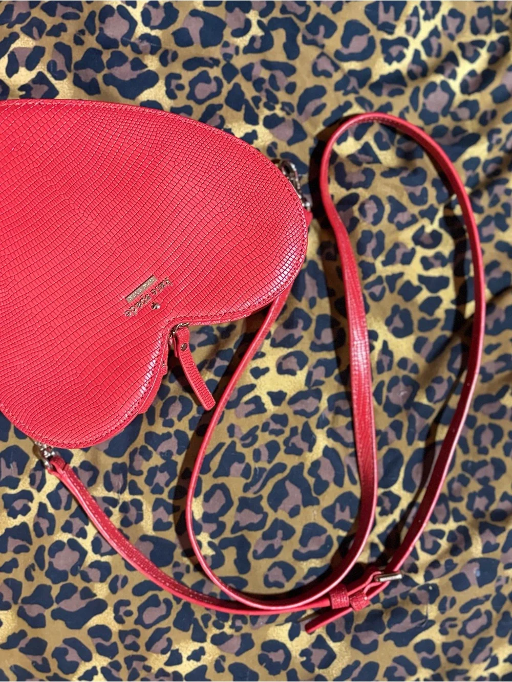 kate spade “secret admirer” Red Heart-Shaped Crossbody Bag